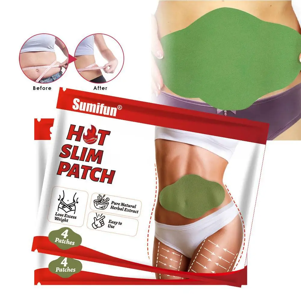 

4pcs/bag Body Shaping Patches Fast Burning Fat Lymphatic Improve Stomach Belly Slimming Stickers Reduce Swelling