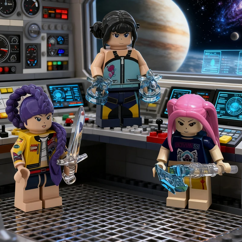 

2026 Kpop Demon Hunters Mini Action * И Рисунок Строительство \ Блоки Игрушка Периферийные устройства Стол * & ^ Коллекция украшений Модель игрушки для детей