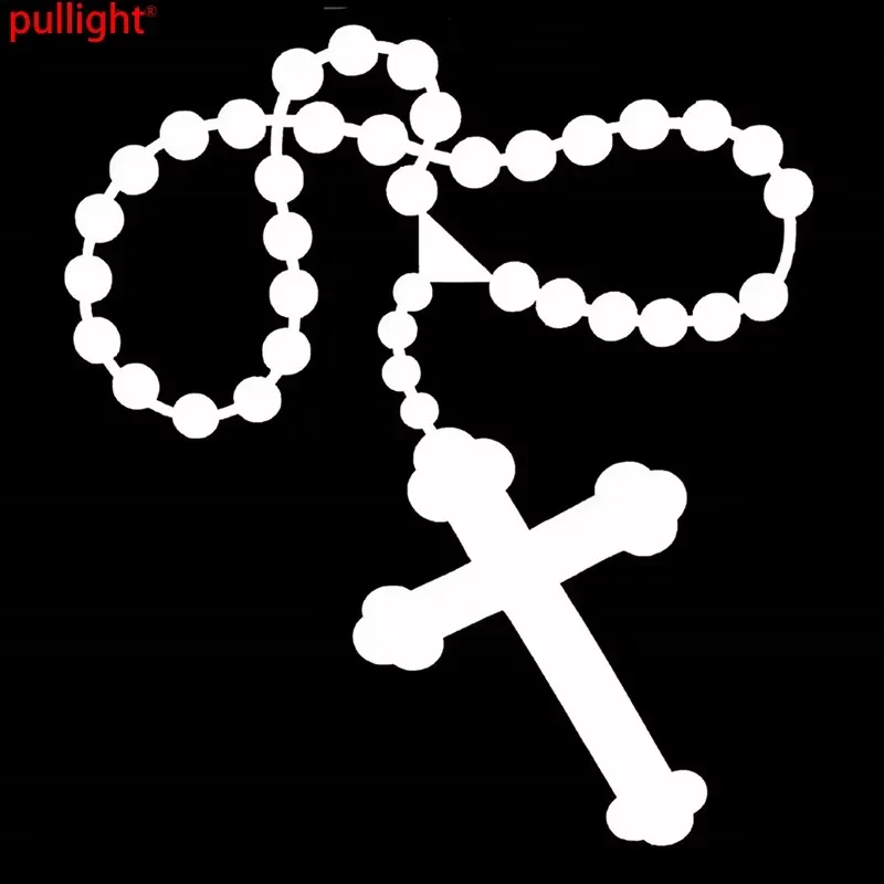 Religious prayer bead die-cutting design, car window bumper, motorcycle accessory decoration, vinyl car stickers