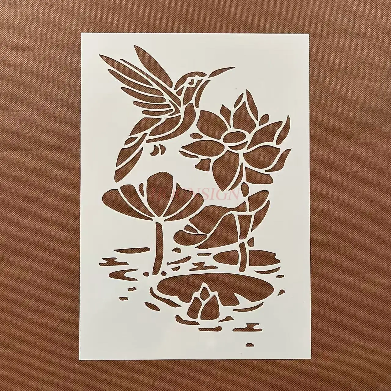 1 шт., креативная книга с листьями лотоса и лотоса, выдолбленный вручную скопированный плакат, граффити, аэрозольная живопись, вспомогательный шаблон, линейка