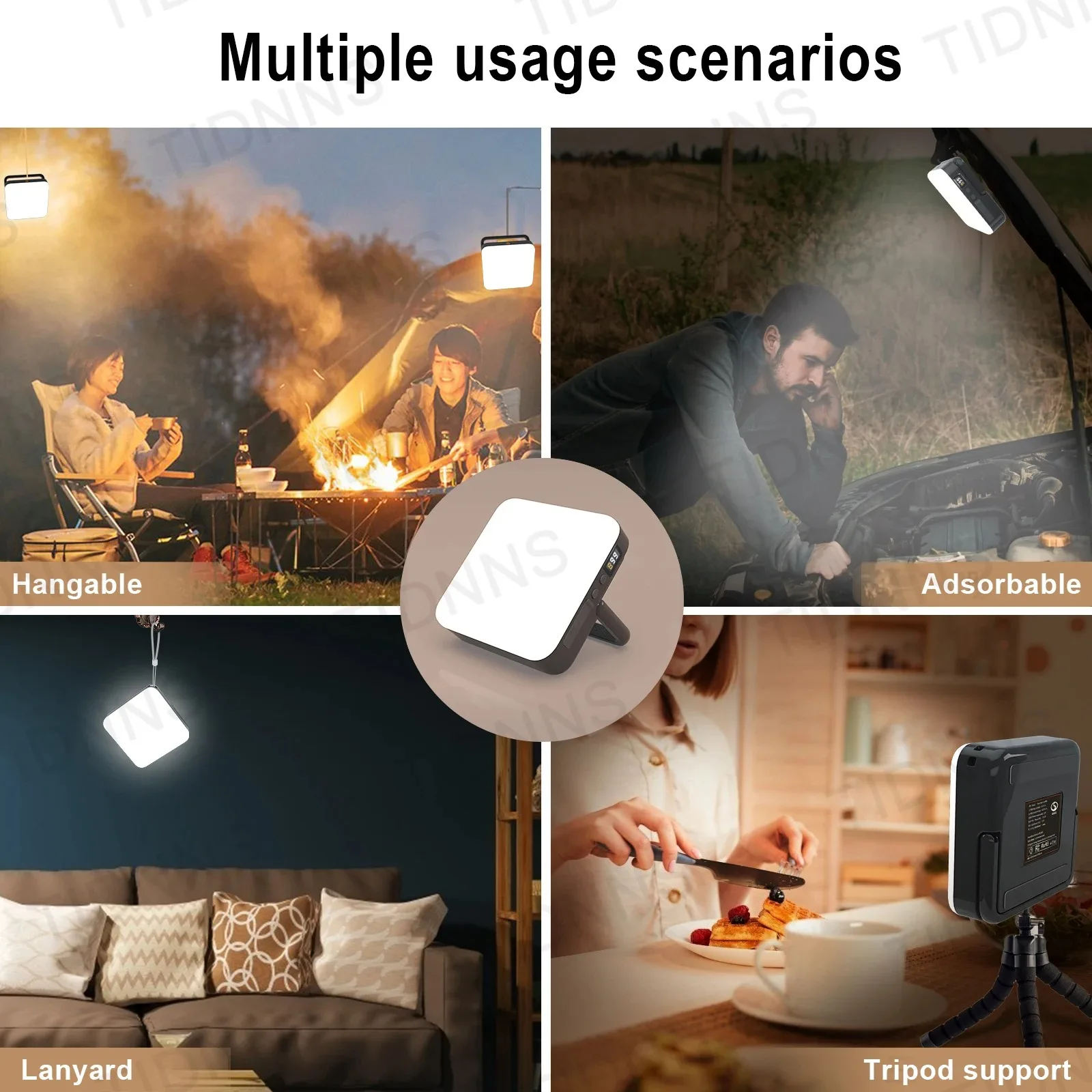 Magnetic USB Rechargeable Portable Camping Lamp with 4 Light Modes Camping Lantern Outdoor Led Flashlight Tent Light