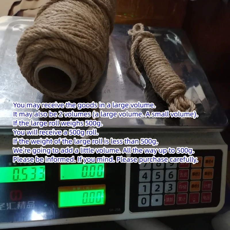 1/2/3/4/5/6mm Diameter Jute Twine Weave Hemp Tag Photo Wall Handicraft Decoration Twisted Rope DIY Accessories Cord