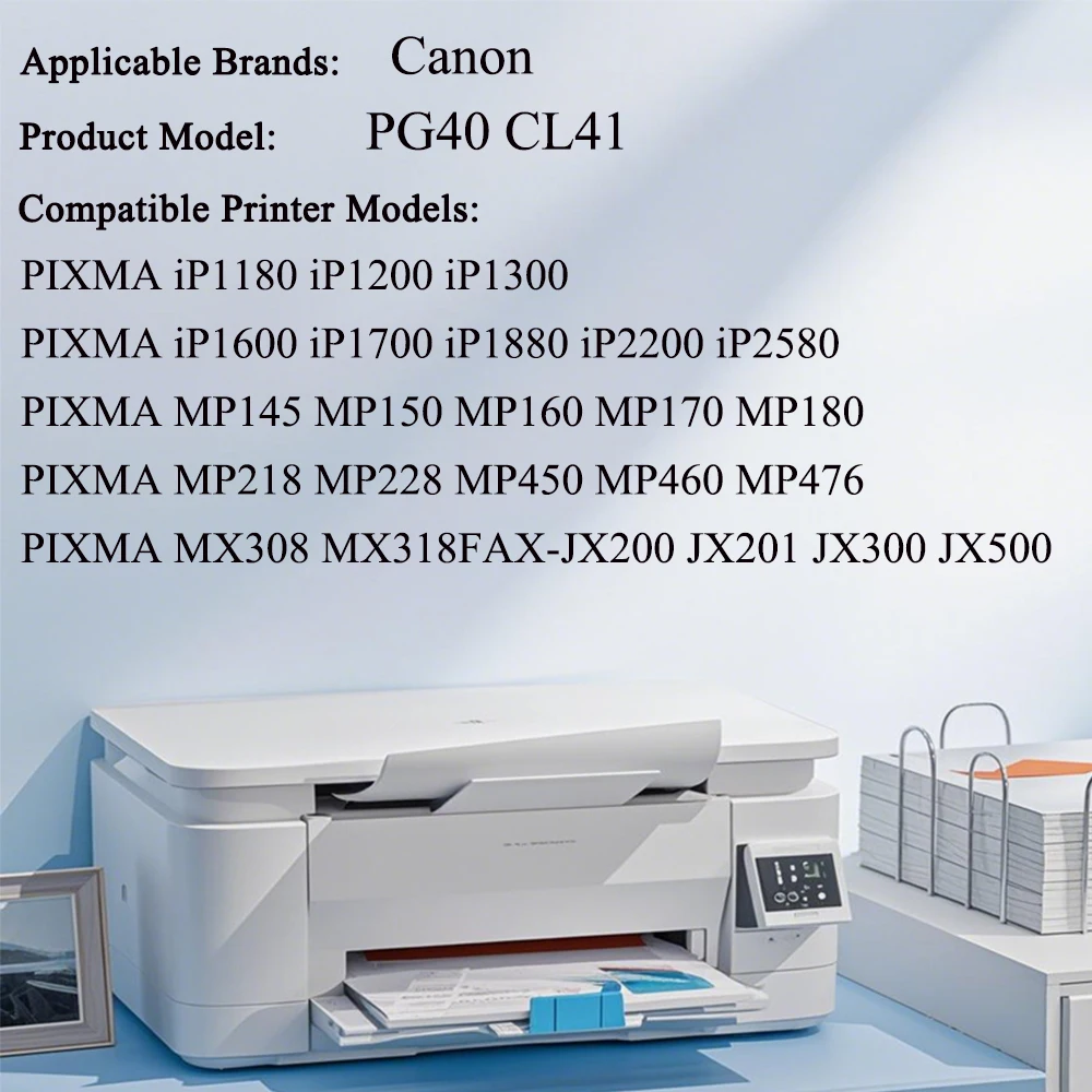 PG-40 CL-41 Per Canon Kit Cartuccia Riutilizzabile Intelligente PG140 141 740 741 640 con Strumento di Clip per Canon PIXMA iP1180 iP1200 iP1300