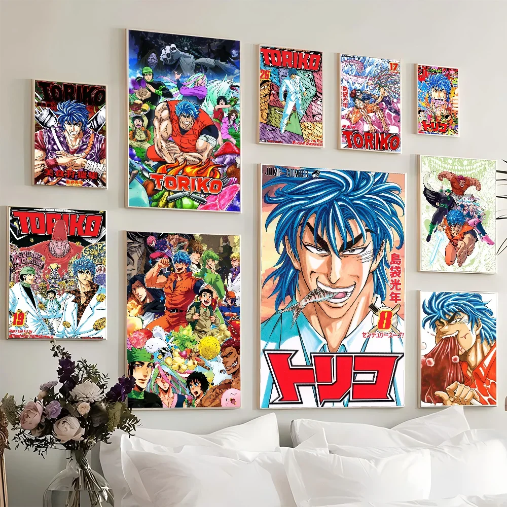 Toriko-carteles Vintage adhesivos de papel Kraft Retro, pegatinas de bricolaje para habitación, Bar, cafetería, pintura de pared