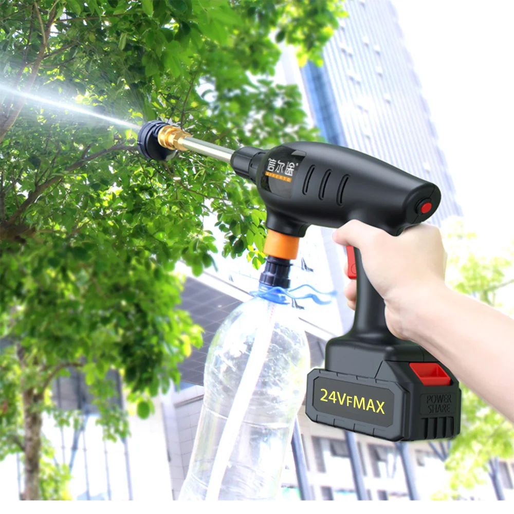 

High Pressure Car Washer Spray Gun Cordless 24V 48V Lithium Battery Wireless Automatic Car Wash Machine Car Washer Gun