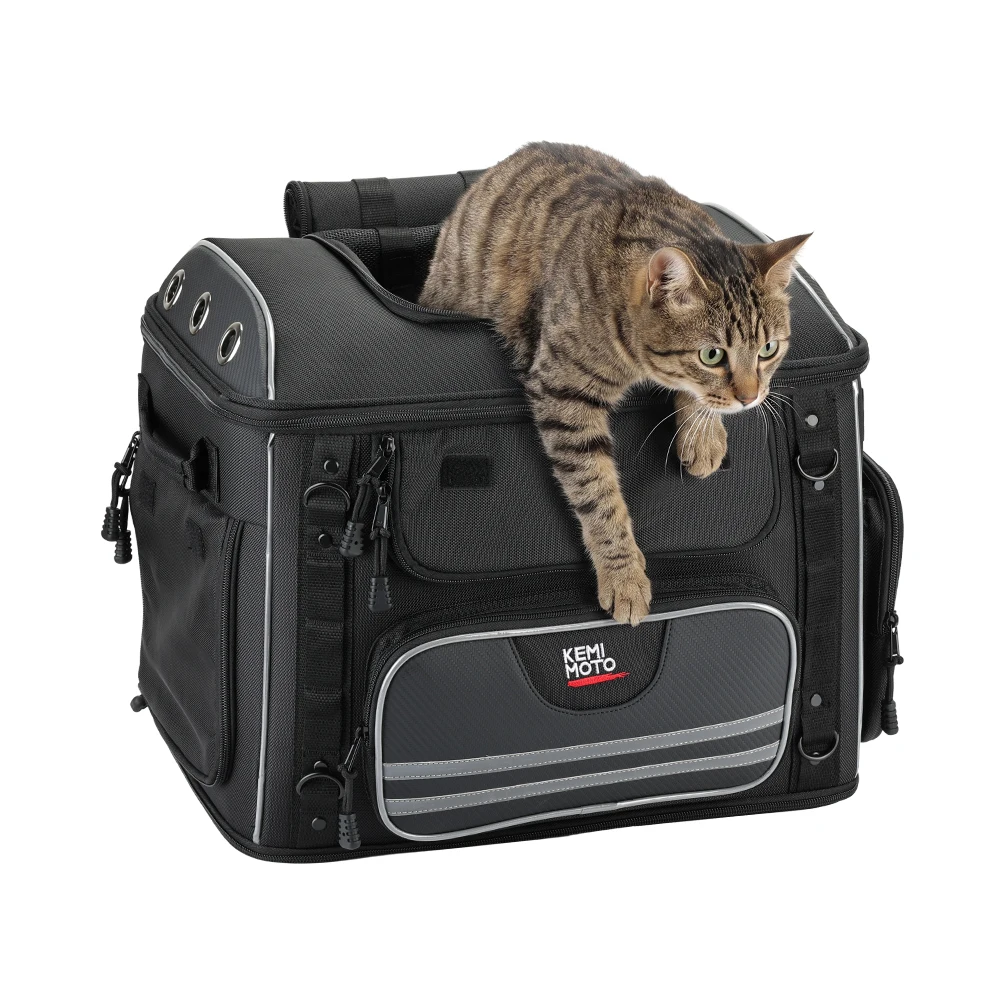 Motorcycle Pet Carrier Bag Dog Cat Bag for Street Glide Road King Electra Glide Passenger Seat Luggage Rack Touring Trike Models