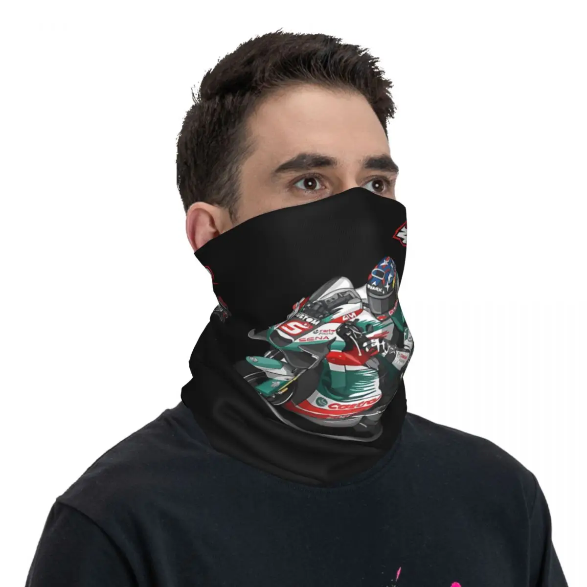 Silly Bandana Neck Gaiter Motorcycle Club Johann Zarco 5 Wrap Scarf Multifunctional Headwear Cycling Unisex Adult Windproof