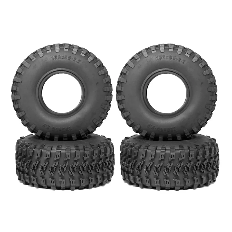 4PCS 135MM 2.2" Rubber Tires Wheel Tyres for 1/10 RC Crawler Car Axial SCX10 Wraith RR10 Capra Traxxas TRX4 YK4082 YK4083