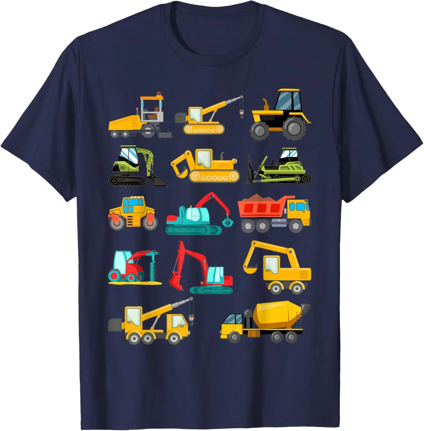 Kids construction site trucks gift Tee machine Car T-Shirt