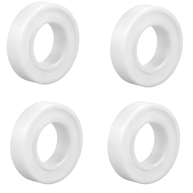 DT17 4X 608-2RS Full Sealed Bearing 8x22x7mm ZrO2 Ball Bearings PTFE Cages for Skateboards