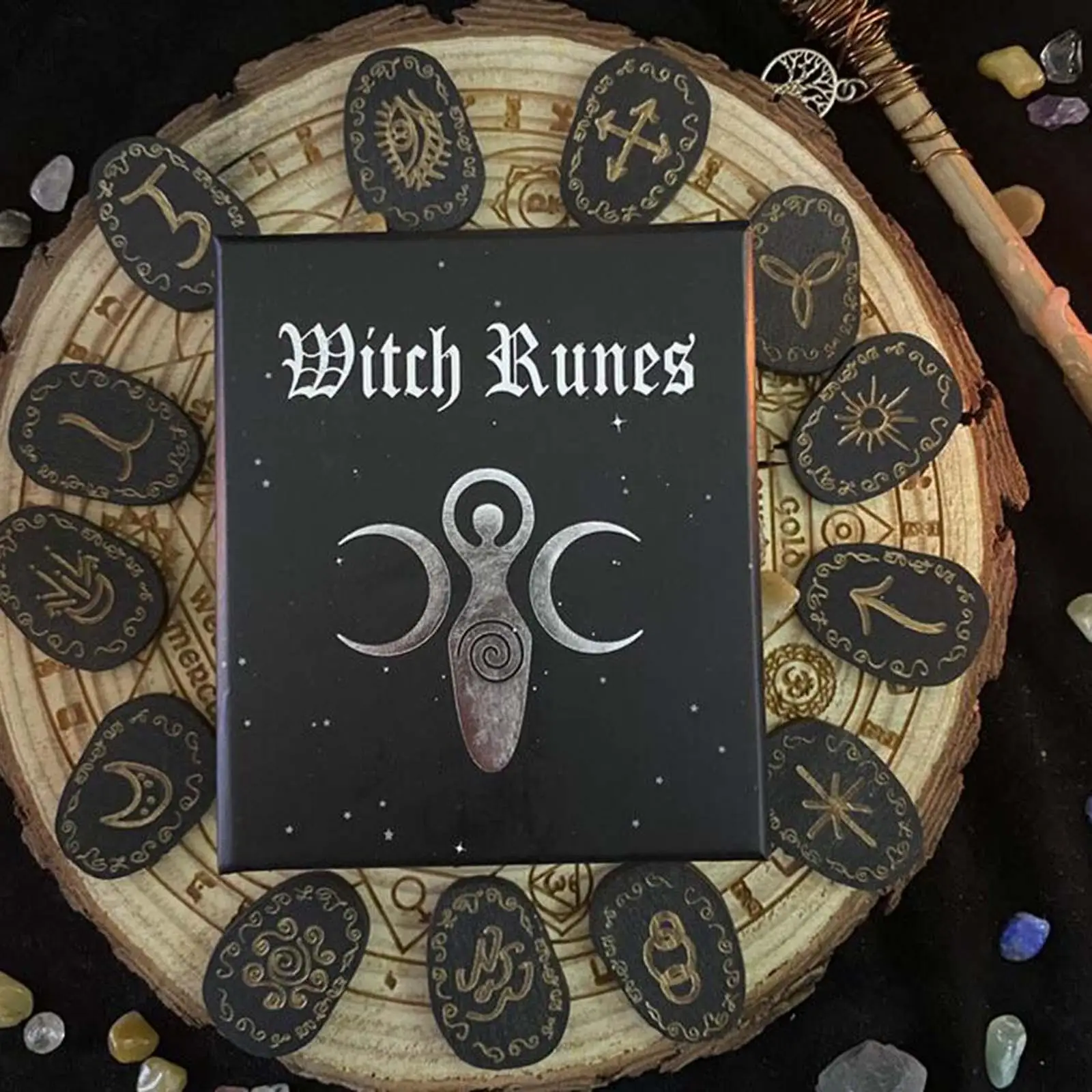 

1Set Witch Runes Meditation Gift Collection Home Decor Ornament Gifts for Kids Aduts