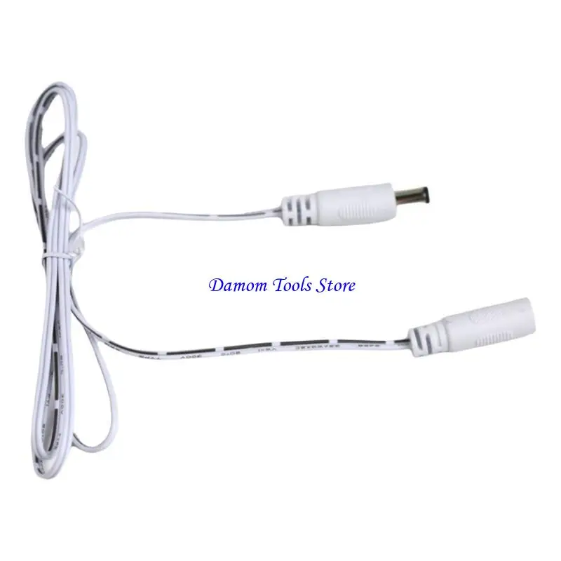 57BE Male Female Power Connector Cable 5.5x2.1mm Power Extension Cable Male Female Barrels Plug Power Adapter Easy to Use
