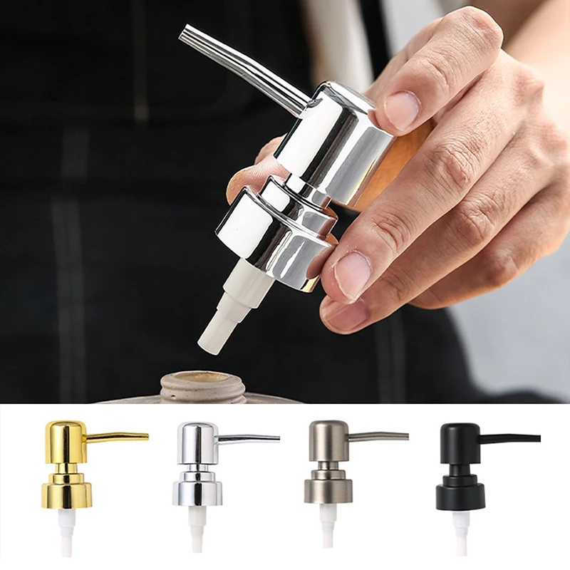 1Set ABS Seife Pumpe Flüssigkeit Dispenser Kopf Runde Push-Typ Mit 28 Gewinde Bad Flasche Presse Düse Lotion Rohr für Bad Zubehör