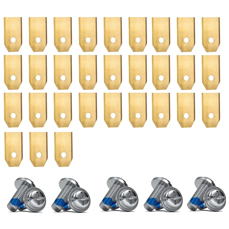-A99Z Voor ECOVACS Cutter Compatibel 30PCS Rvs Grasmaaier Snijbladen Trimmer Vervanging Set B