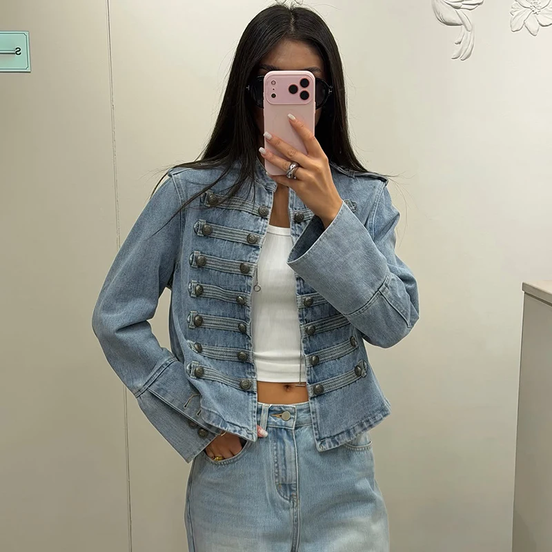 Additional original light blue jacket mirror outfit