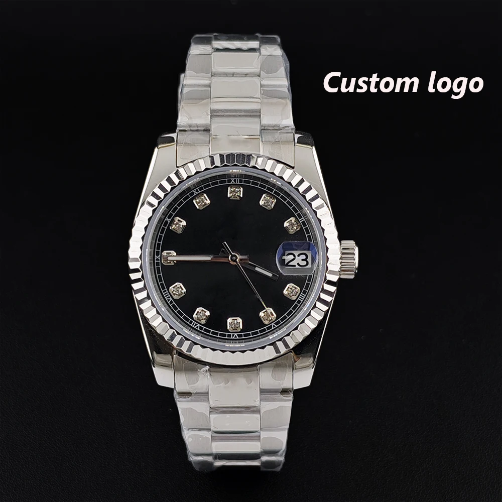 NH35 Watch men's watch 36mm/39mm custom logo stainless steel watch suitable for NH35 movement watch accessories