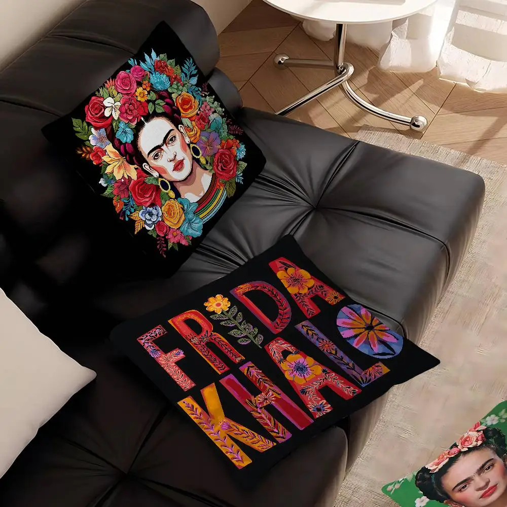 F-Frida K-Kahlo Personalized Picture Text Home Decorative Pillows Household Gifts 45x45cm