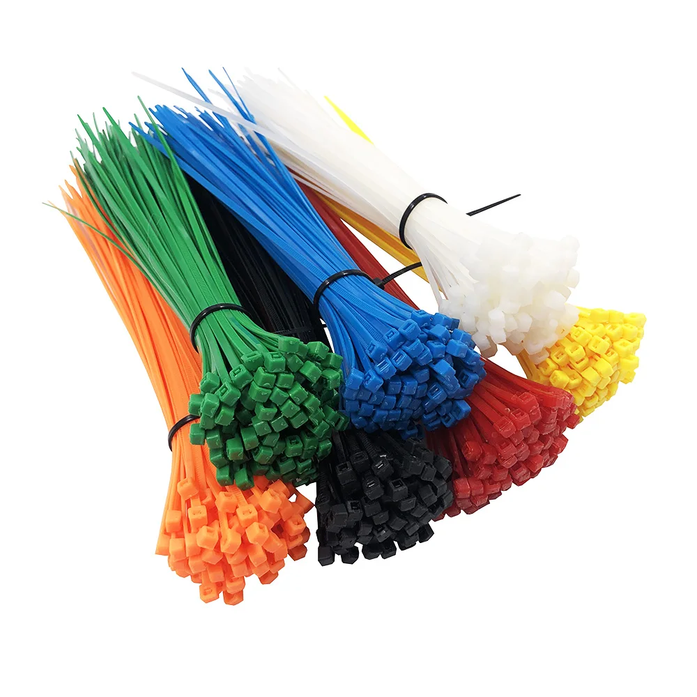 100pcs/bag 9 Colors 3x100 3*100 Self-Locking Nylon Wire Cable Zip Ties Cable Ties White Black Organiser Fasten Cable