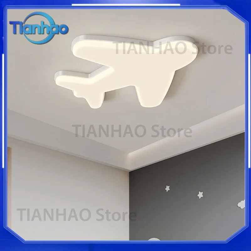 Modern Minimalist Nordic Bedroom Light for Children's Room Creative Aircraft Design Lamp for Boys and Girls