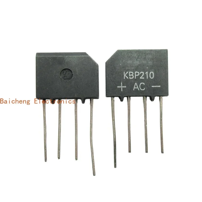 100pcs KBP210 ZIP Bridge Rectifiers 1000V 2A new original