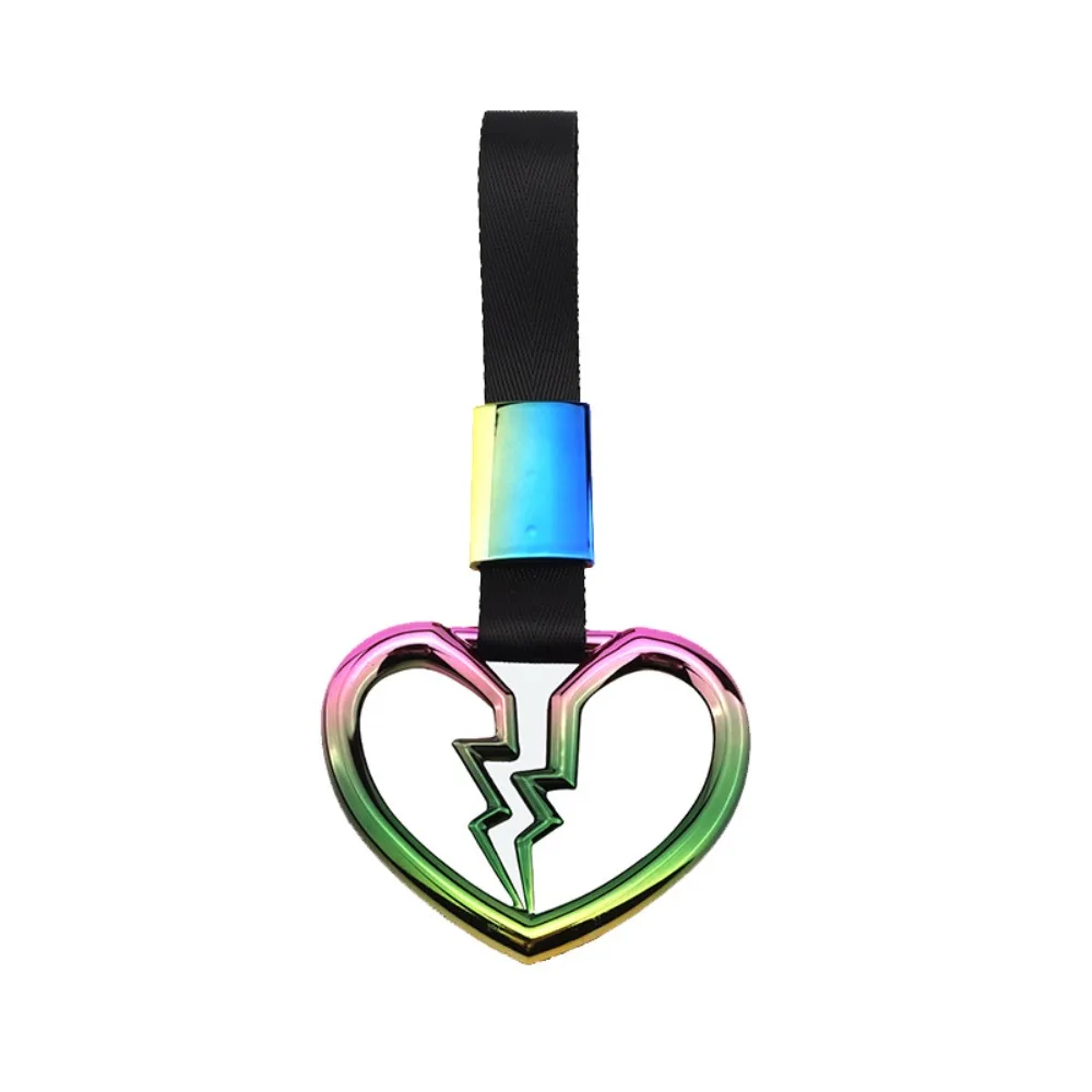 Colorful Car Traction Strap Heart JDM Train Bus Hand Strap Styling Drift Charm Strap Car Accessories