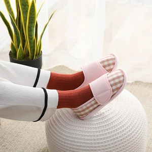 نعال نسائية واسعة لمرضى السكري ، إغلاق قابل للتعديل ، أحذية منزلية مريحة ، وذمة التهاب المفاصل ، أحذية مريحة مريحة ، إصبع مغلق أفضل 10 نعال مبيعا لمرضى السكري - No7