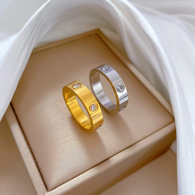 Stainless steel love ring hotsell