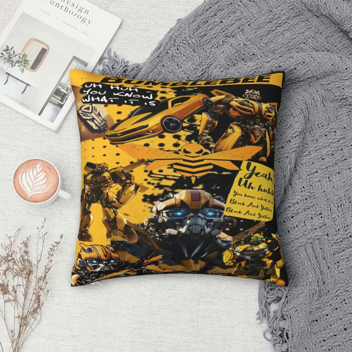 Funda de almohada con estampado de Transformers, funda de cojín, decoración de asiento cálida, cuadrada, varios tamaños