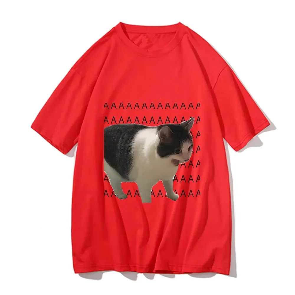 Funny Meme Sad Crying Cat Printed Women Men Casual T-Shirt Summer Harajuku T Shirts Casual Fashion Tees Clothes Short Sleeve