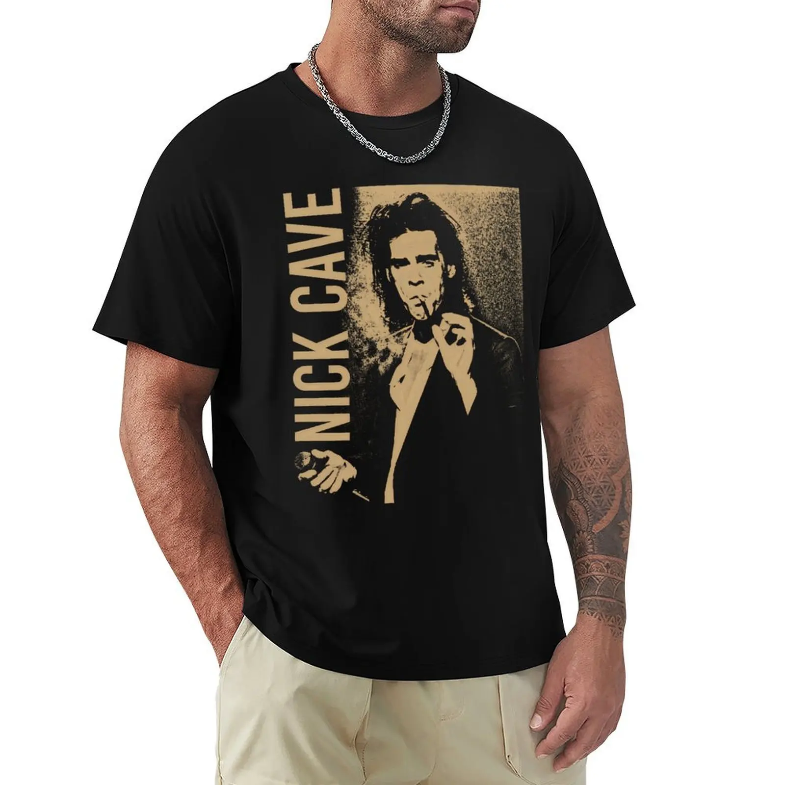 

Nick Cave And The Bad Seeds Signature Music Band T-Shirt plus size tops rapper graphic tees t shirts for men cotton