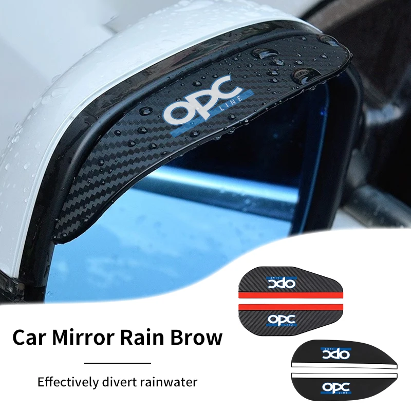 2Pc Car Mirror Rain Brow Rearview Protector Eyebrow Rain Cover For Opel Astra Insignia Corsa Zafira Meriva Mokka Vivaro Vectra