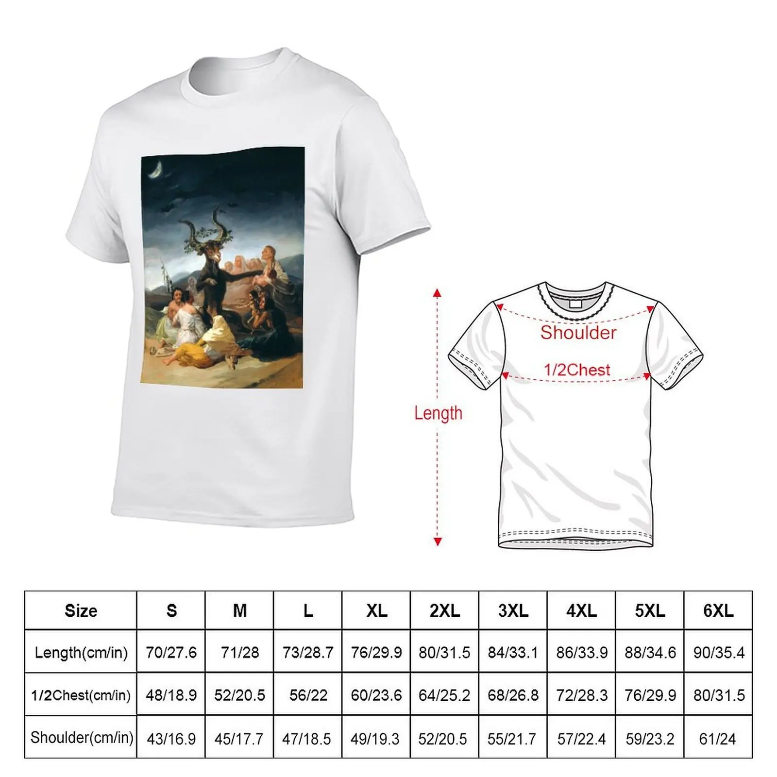 Witches' Sabbath (Goya, 1798) T-Shirt t shirts for man cotton soft t shirt for man T-Shirt