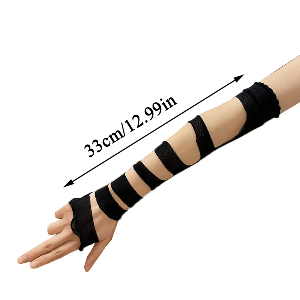 Mädchen aushöhlen Bandagen Arm Ärmel Retro Party langen Arm finger lose Handschuhe modische jk Stil Cosplay einfarbige Arm abdeckung