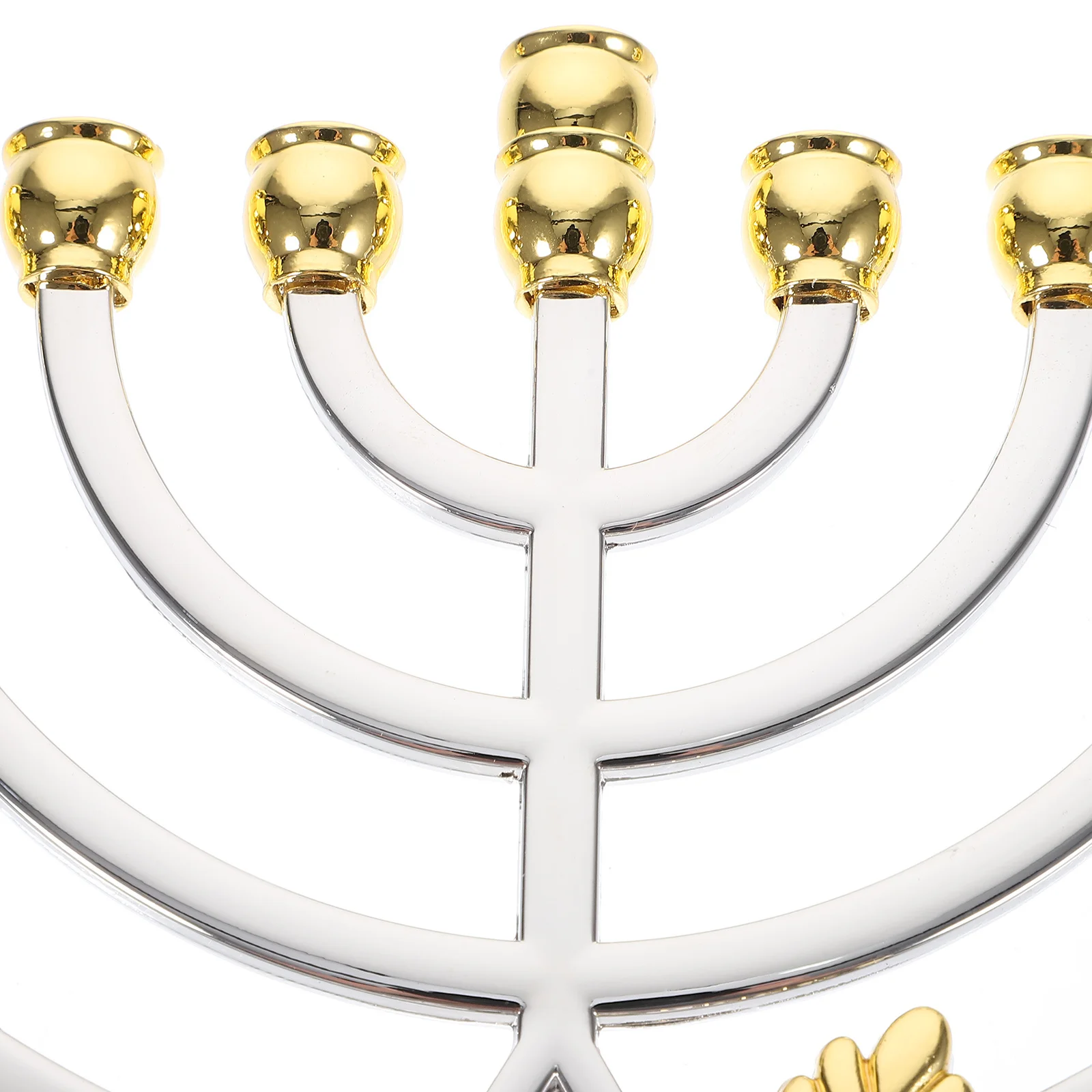 

9 Branch Candlestick Metal Holder For Home Decor Desktop Party Ornament Jewish Hanukkah Holder