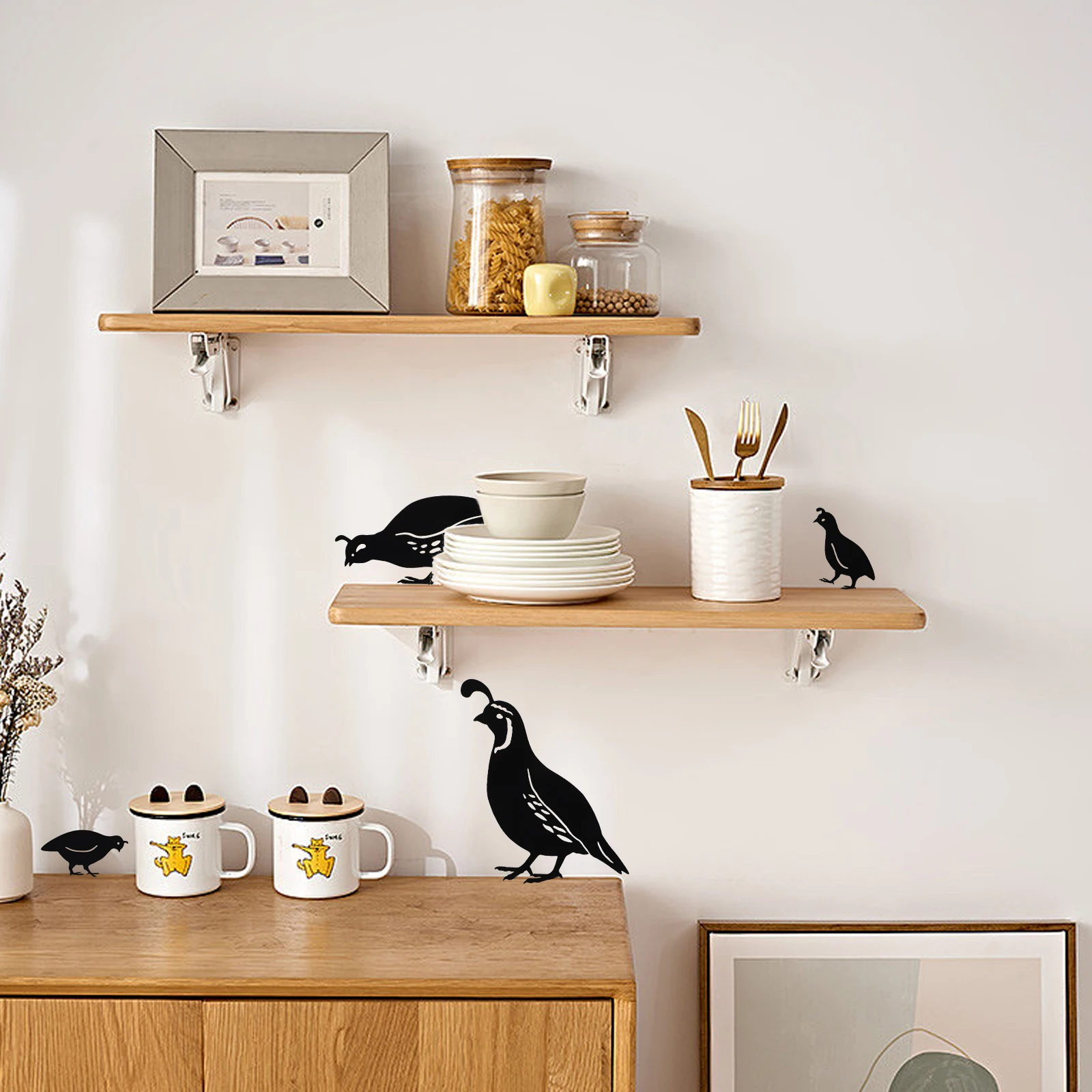 

Metal Quail Yard Decoration 4Pcs Outdoor Garden Lawn Ornament Landscape Sculpture Durable Weather Resistant Decorative Figure