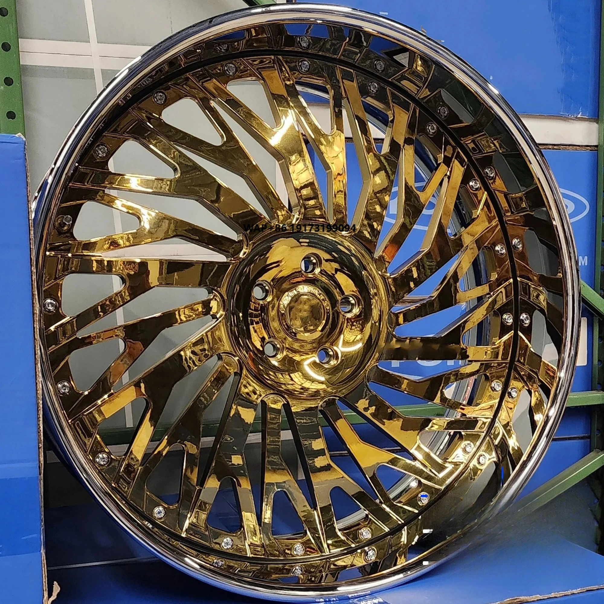 

2/3-Piece Forgiato Custom Golden Polished Chrome 21 22 24 26 Inch Forged Deep Dish Wheels for Donk C10 Impala SS