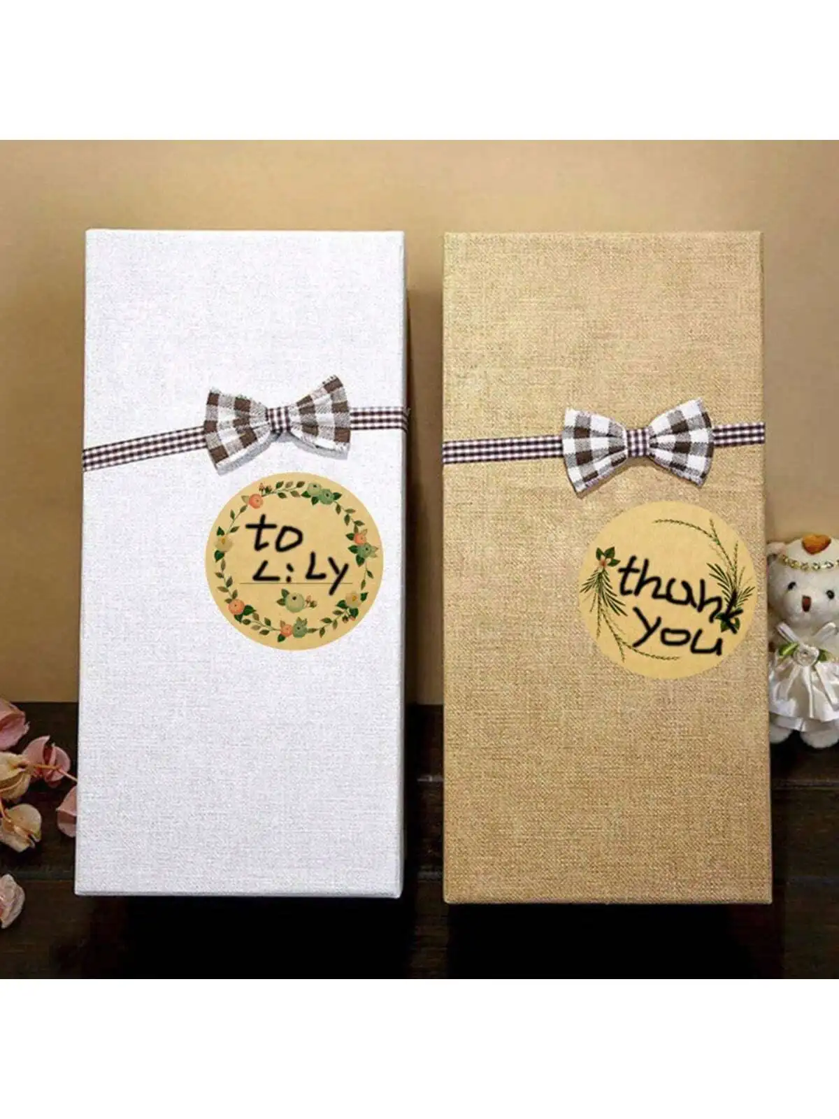 500pcs Round Floral Thank You Stickers Canning Labels for Food Containers Jars,Gift Baking Packing Decor,Can write