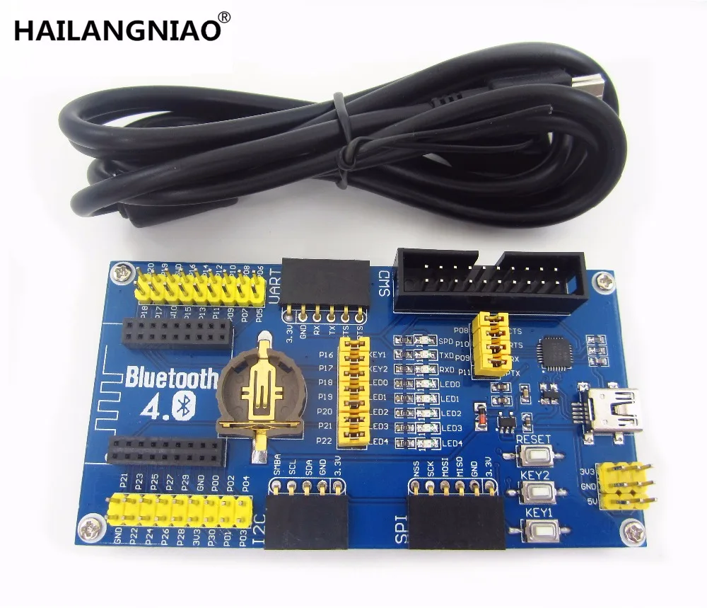 1pcs NRF51822 development board ble4.0 Bluetooth module development board 2.4G low power Kit