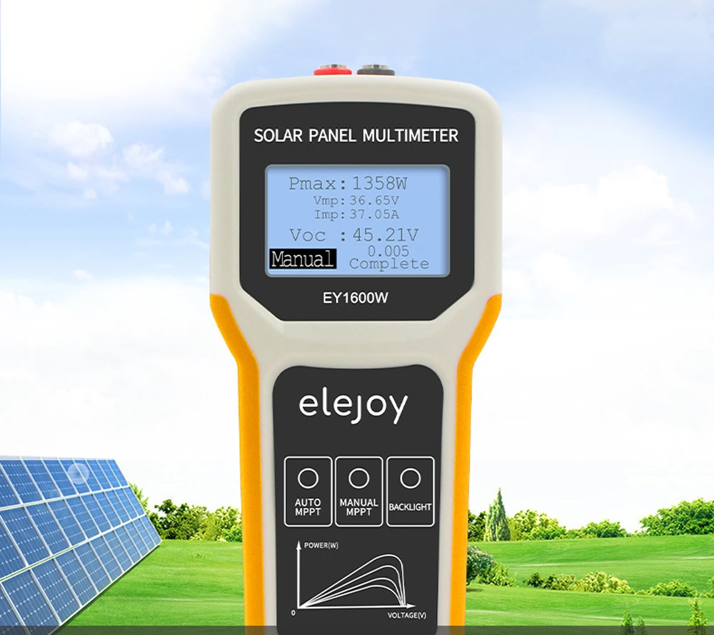 for EY1600W EL400B Solar Panel Multimeter Auto/Manual MPPT Detect Open Circuit Voltage Power Meter Photovoltaic Panel Tester