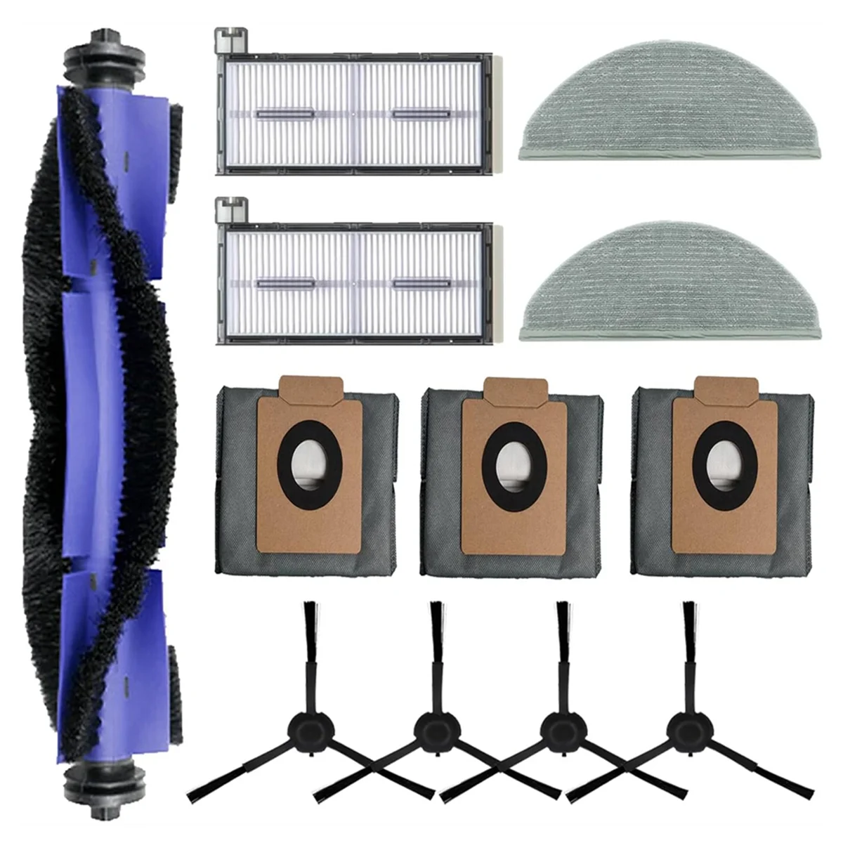 Eufy Robovac X8 Pro SES용 자동 비우기 스테이션 로봇 진공 메인 사이드 브러시 헤파 필터 걸레 패드, 먼지 봉투 액세서리