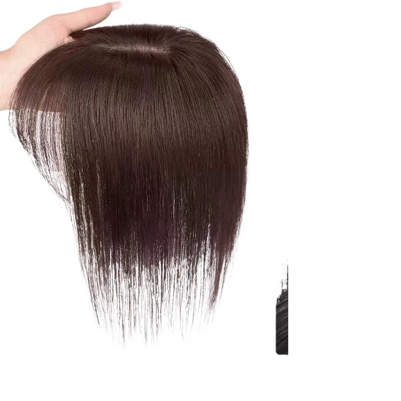 

Top of the head wig, women's top of the head is fluffy and increased, full of real , naturally covering whitereissue, summer