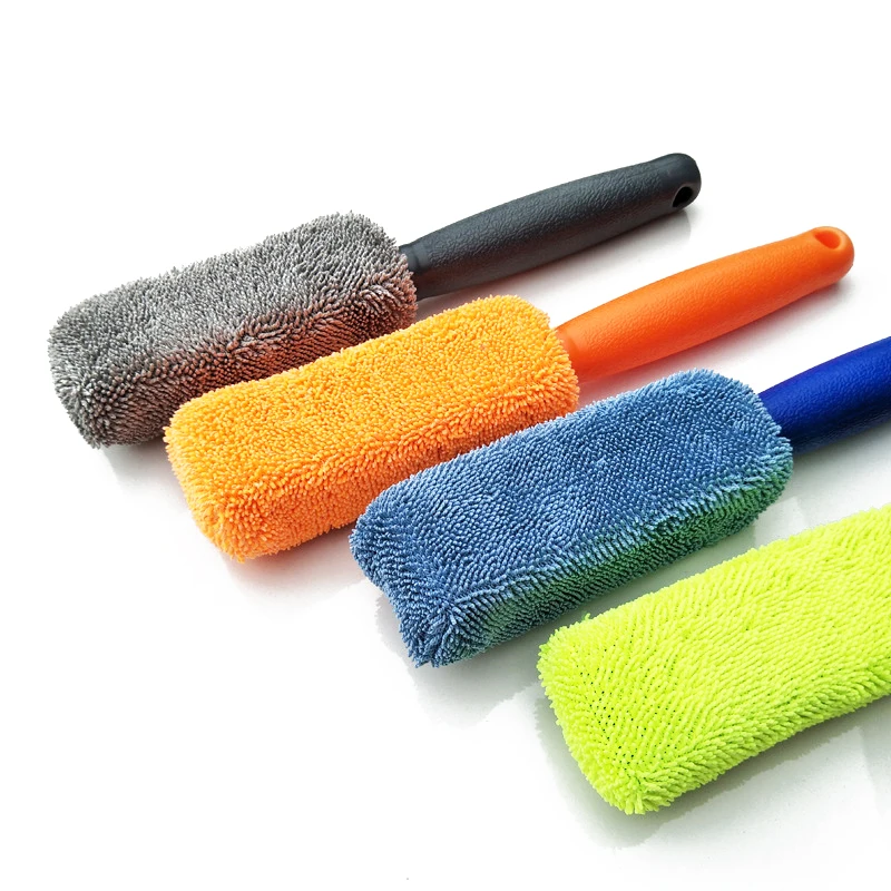 Brosse de lavage de voiture en microcarence, brosse de détail de livres de voiture, brosse de jante de roue pour coffre de voiture, brosse de détail automatique de moto, 1PC