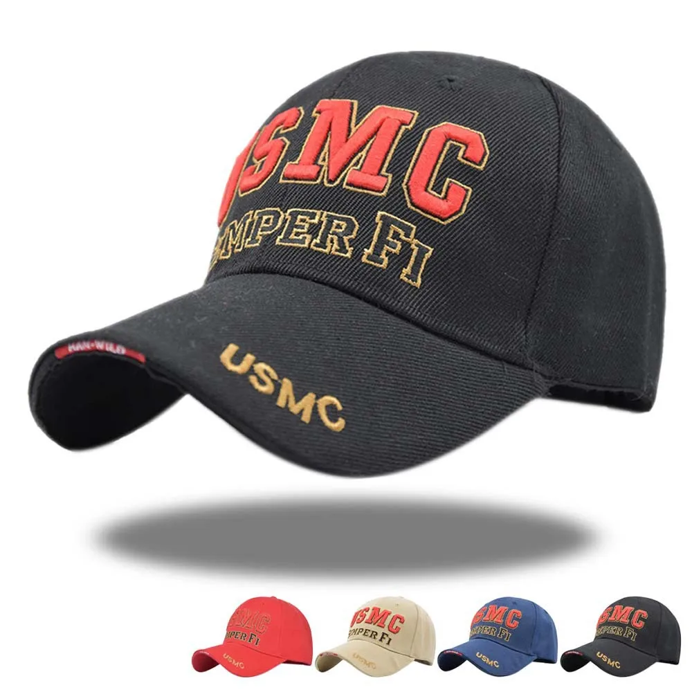 Baseball Cap The New USMC Cap Four Seasons Simple All Over The Visor Cap Cap