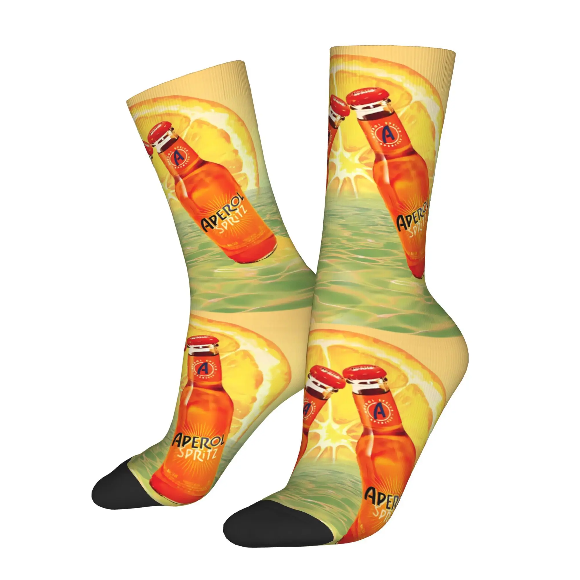 

Orange Sweet Wine Aperol Sock Printed Man Polyester Fashion