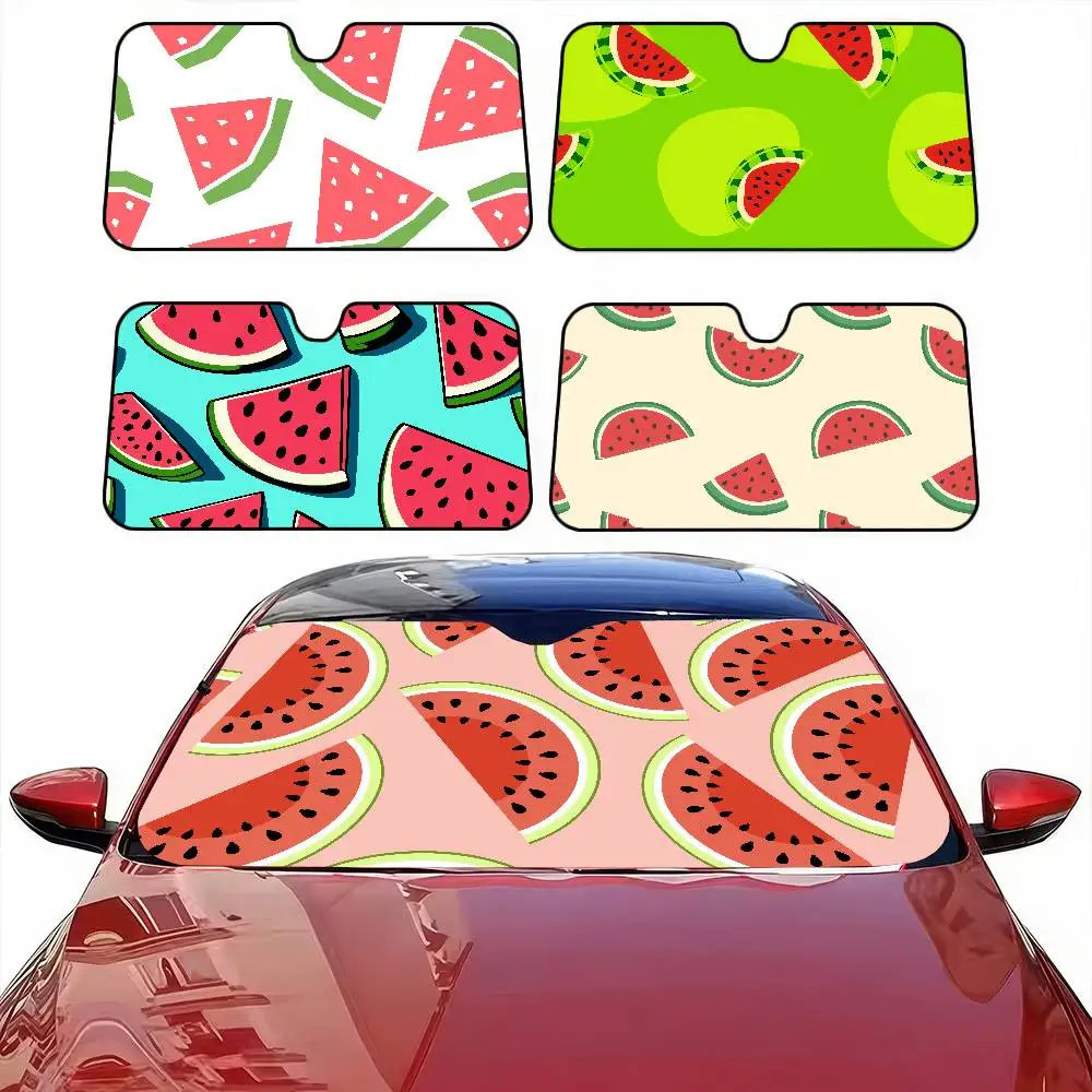 

Summer Watermelon Car Windshield Sunshade - Retractable, Sunblock, Thermal Insulation, Front Window Shield