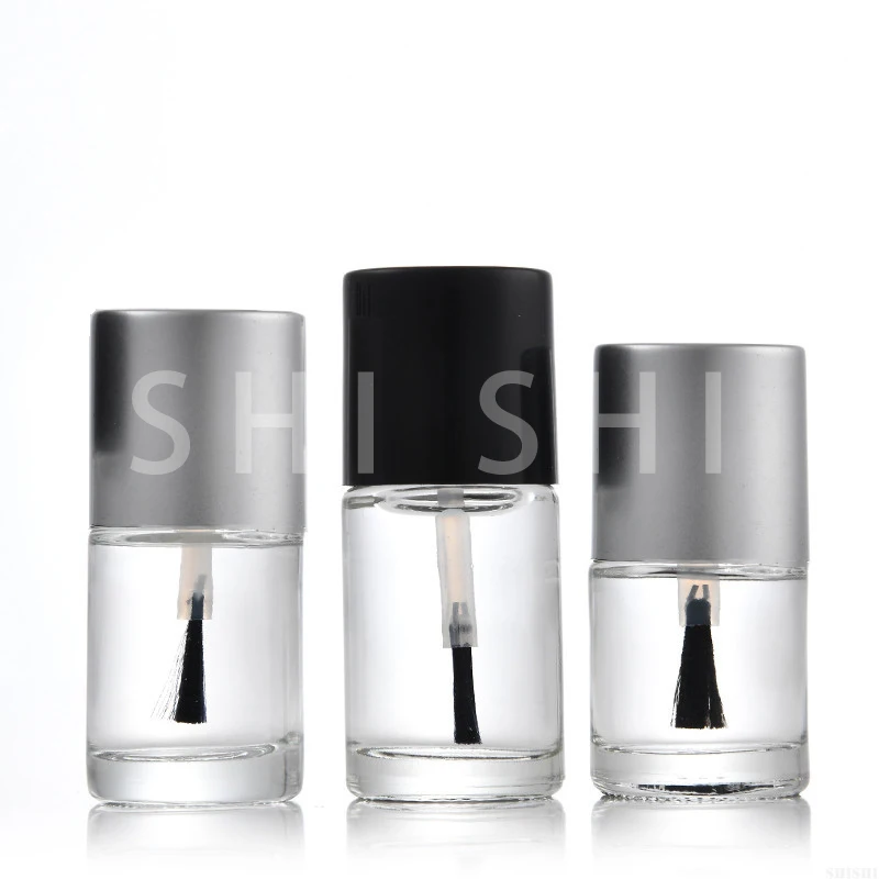 

Стеклянные флаконы для лака для ногтей, прозрачные флаконы с крышкой и щеткой, дорожные флаконы, пустые косметические контейнеры 5 мл, 10 мл, 15 мл, 10/20 шт.