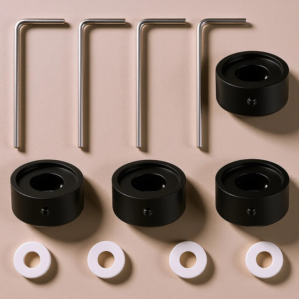 

4Sets Topper for Guitar Effect Pedal Footswitch Protection Metal Button with Screw Secure Fit Shiny Finish for Musicians