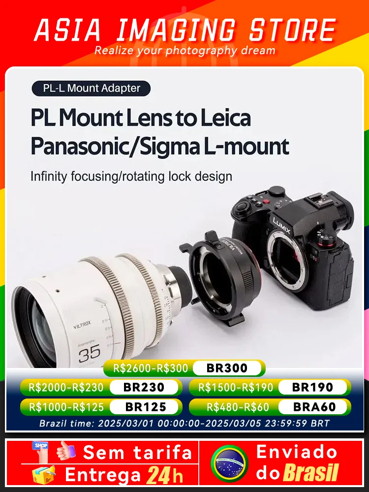 VILTROX  PL Series Lens Adapter Transfer to Leica  Panasonic Sigma L Nikon Z Sony E Fuji X G Panasonic Olympus M43 Cameras