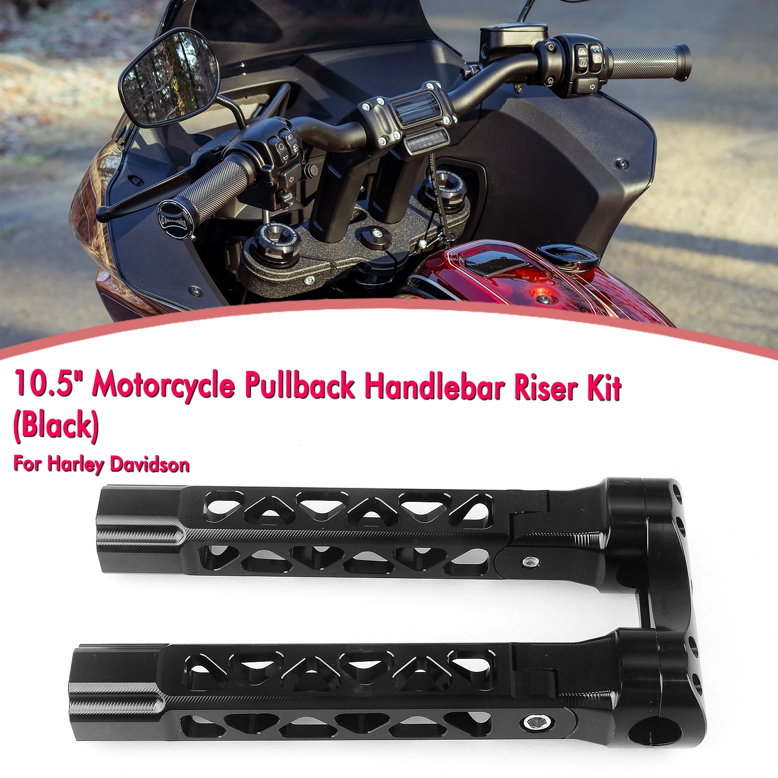 Motorbike Pullback Handlebar Riser Mount For Harley Davidson