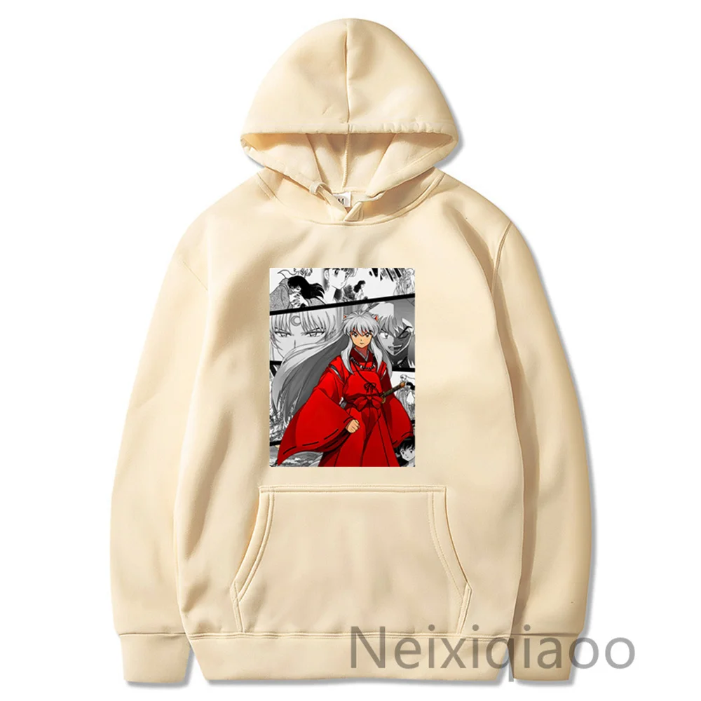 Plus Size 2023 Hot Anime Inuyasha Hoodie Women Men Anime Sweatshirts Autumn Winter Fleece Streetwear Hoodie